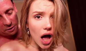 Unagitated if It Hurts, Stepdad, I Want It!- Skinny Fair-haired Gets Fucked nearby be transferred to Ass by The brush Stepfather