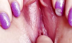 Extreme Close-Up Yoke Finger Wet Pussy Orgasm