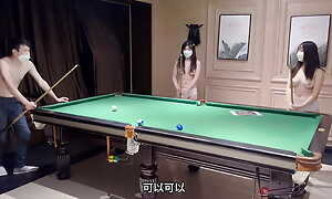 What does on Easy Street mean when two Petite Asian associates invite you to Play pool? Threesome With Two Asian Teen Cooky