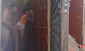 I my stepdaughter in the bathroom.