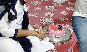 Komal's school friend cuts cake far rejoice in two-month