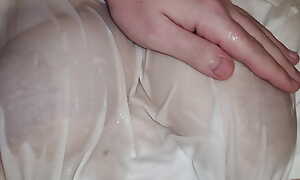 Wet Whitte T-shirt I play with my Best Friend's Big Natural Titties