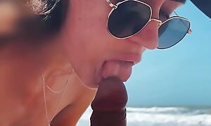 Teen Girl on wild Nudist Beach jerks off, Sucks Dick, Shows Legs Public Outdoor, Blowjob
