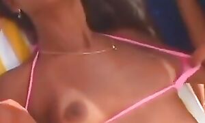 Teen Brazilian Girl Has Alfresco Threesome Sex in Bikini