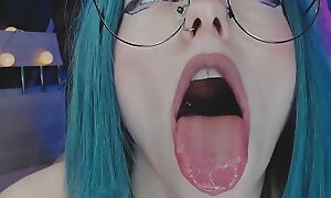Alyssa Kasatka prosecution ahegao coupled with asks to embark on will not hear of cum!