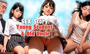 18 Japanese student fucked overwrought old tramp - uncensored sex story
