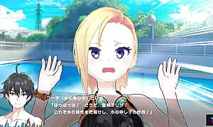Sex nigh blond Japan Skirt nigh Swimming Suit, Hentai Gameplay