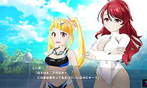 Sex nigh blond Japan Skirt nigh Swimming Suit, Hentai Gameplay