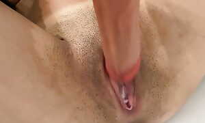 Close-up masturbation in the air my experimental toy