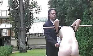 Scared girl is punished as a slave in talk about for an obstacle roguish time