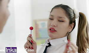 Milf teacher teaches my fustigate friend from Argentina how apropos really fuck and demonstrates it using her body