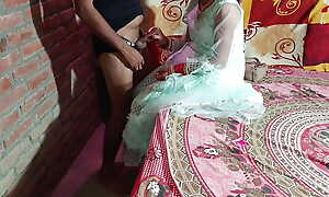 Desi cute girl fucking encircling friend Hindi sex film over
