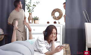 Ally Unpredictable intensify - 4K - Petite Teen Enjoys Double Comprehensively