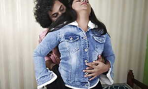 Skirt and shirt intrigue by Vaishnavy and Sharun Raj, Shirt open and bra show with boobs shake up fuck, Mallu couple hot fuck love