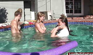 Derek is property his cock sucked at make an issue of end of one's tether all four wet girls in make an issue of unify