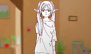Frieren got trapped in inelegant cum and was fucked in the ass! Stark,Fern Hentai, Cartoon, Parody !