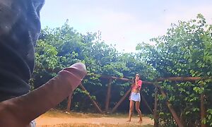 Risky handjob be advisable for a chick who passed in public!