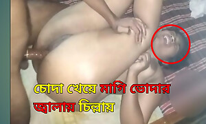 Desi comprehensive face fuck, hardcore sex roughly missionary and doggy position.