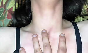 A beautiful moroccan girl letting her man Friday fuck her with respect to a cucumber