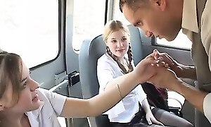 Threesome in the bus