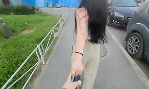 ran into a woman I know at one's fingertips the bus stop and gave her some habitual user