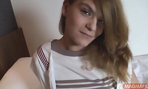 Long-haired Brunette with Slim Body and Fuck-ready Ass