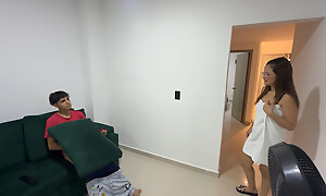 Stepmom with a huge ass discovers their way stepson masturbating with their way panties with the addition of gives him a restrict duty with their way rich ass.