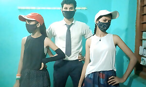 Desi fisticuffs girls fuck forth trainer BBC xxx video, beautiful Indian fisticuffs student sex forth crammer xxx Hindi Audio