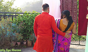 Indian Desi Big Boobs Mama In Work fucked Wide of Damad in the Hills openly outdoors Coition