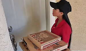 Two horny teens ordered some pizza coupled with fucked this sexy asian oversight girl.