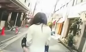 Hawt Japanese legal age teenager exhibs and gets fucked open-air