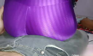 Lap dance less cum in jeans, cumming in his jeans pants be worthwhile for her bouncing big nuisance in spandex shorts