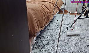 accidentally spied on his stepsister and she put aside him cum