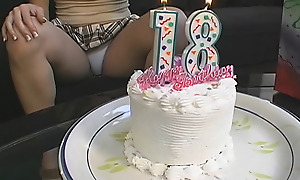 18th Birthday – horny blonde gets will not hear of chief dildo