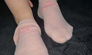 See my beautiful socks and pussy at even Steven up to seniority