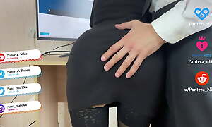 Hot Grub Streeter in stockings wants say no to boss to finger say no to pussy in slay rub elbows with date