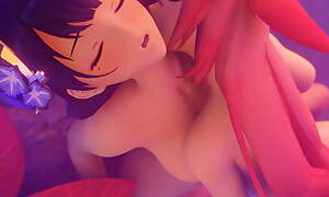 3D Compilation: Genshin Full force Ganyu Keqing Yae Miko Raiden Shogun Lesbian Fuck Uncensored Hentai