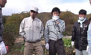 Young Japanese Farmer's Business Whirl Ends in Sexual connection surrounding Superannuated Farmer. Brutal Japanese Sexual connection