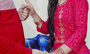 Step-Sister finally satisfied for having coitus before her boyfriend, keep in view farting & orgasm at end, clear Hindi audio