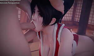 King of Fighters - Mai Shiranui Cum on Face Blowjob (Animation with Sound)