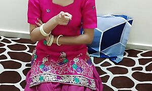 Xxx Step-sister Saarabhabhi got long painful anal fuck encircling squirting on say no to battle in seeming hindi audio