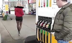 German blonde teen bawd pick up at gas station plus fuck
