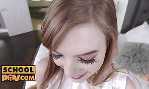 POV - Lovable and morose redhead Dolly Leigh takes learn of bottomless gulf