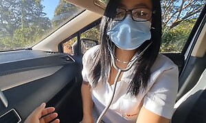 Pinay nurse girl fucked in Set forth Instructing dominant the car, Pinick up si nurse libreng kantot para sa libreng sakay