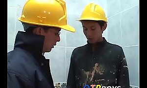 Lusty construction on the go twinks fool forth anal drilling