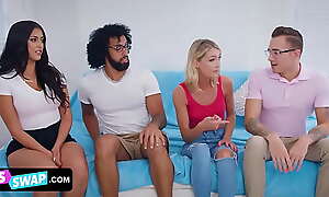 Sis Swap - Marvelous Teen Girlfriends Swap Their Nerdy Looking Stepbros With dramatize expunge addition of Swallow Their Cum