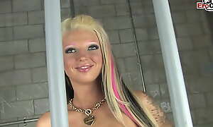 Skinny peaches Teen approximately laconic tits fucks in a lock-up cell