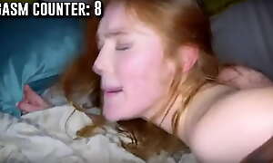 Count how disparate SHAKING ORGASMS this Big black cock gave this redhead teen