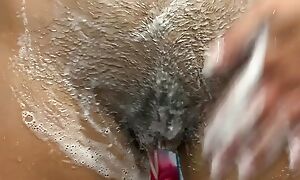 I whittle narrow escape my hairy pussy until smooth