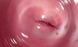 The hottest pussy spreading and internal camera near Mia's creamy vagina